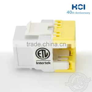 Network Solution RJ45 8P8C ETL 180 Degree UTP Super Cat 5e Modular Keystone Jack thumbnail-5