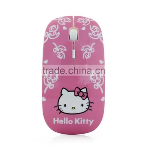 Utra Thin Pink 2.4Ghz New Optical Usa Practice Mouse thumbnail-1