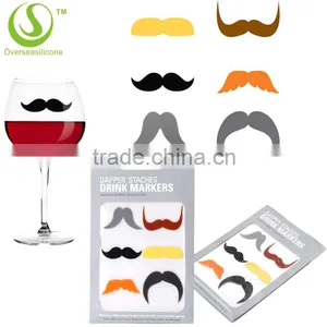 2016 Fabrications Silicone Beer Bottle Wine Glass Charms /Colorful Glass Drink Markers thumbnail-3