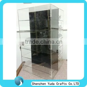 New Design Revolving Double Sided Acrylic Locking Display Case for Counters thumbnail-1