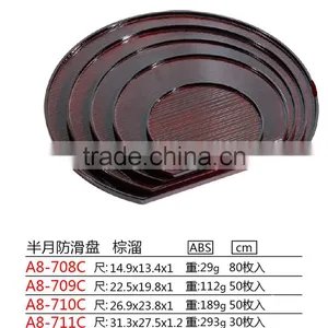 Fancy Delicate Semicircular Food Serving Tray for Hotel, Restaurant thumbnail-3