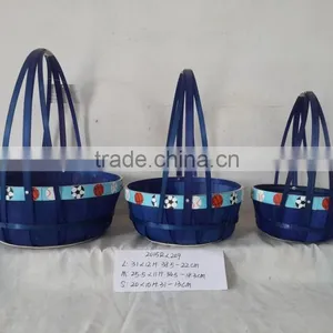 Easter/Spring Wooden Basket Printed With Sport Logo thumbnail-1