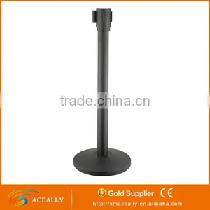 Advertising Flat Base Retractable Belt Queue Barrier Stantion thumbnail-1