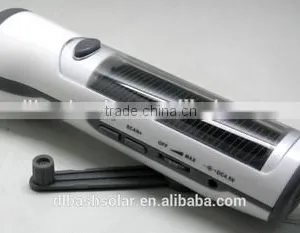 China Factory Price Super Bright 5 Leds Solar Flashlight With FM Radio thumbnail-4