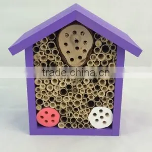 New Fashion FSC Wooden Garden Hanging Bee Insect Hotel House Cage thumbnail-1