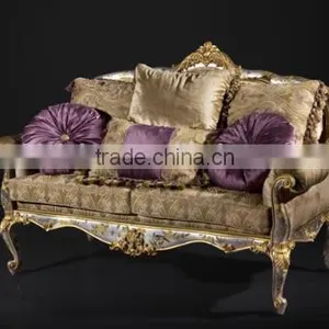 Fancy Art Painting Living Room Sofas, Elegant Hand Painting 3+2+1 Sofa Set, Classic Wood Carving Living Rroom Furniture Set thumbnail-3