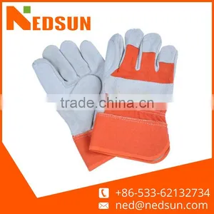 High Quality Rubberized Cuff Working Leather Gardening Glove thumbnail-1
