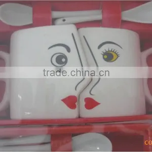 Heart Shape Ceramic Mug With Handle Heart Shape Drinking Mug thumbnail-4