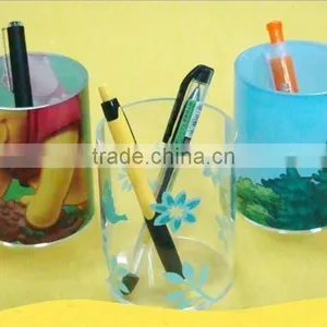 Round Customized Pen Holder/Acrylic Handmade Pen Holder/Custom Acrylic Products thumbnail-1