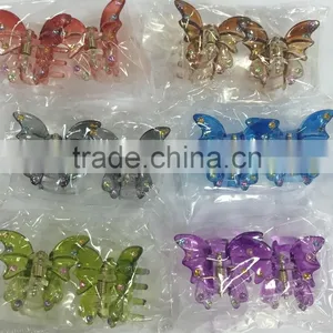 Women Hair Accessories Plastic Colorful Butterfly Hair Clip Wholesale Hot Selling thumbnail-1
