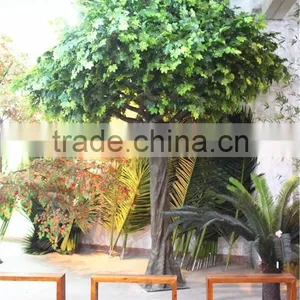 Home Garden Decoration 100cm to 1000cm Height Artificial Indoor Live Plastic Ficus Red With Green Palm Tree EZLS05 1007 thumbnail-5