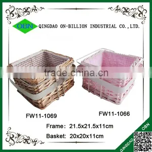 High Quality Square Wicker Basket Decorative Wire Bread Basket thumbnail-1