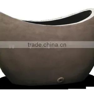 Oval Lightweight Cement Pots, Small Concrete Pots, GRC Planter thumbnail-1