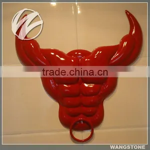 Stainless Steel Wall Art Bull Sculpture thumbnail-2