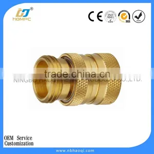 Brass Male and Female Garden Hose Quick Connectors Set thumbnail-2