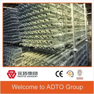 Q345/Q235 Buliding Hot Dipped Galvanized Scaffolding Ringlock Standard for Sale thumbnail-2