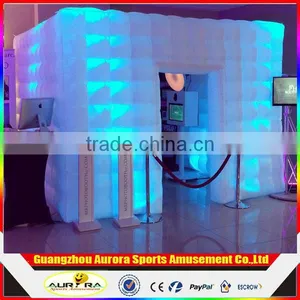 Factory Hot Sale Inflatable Portable Photo Booth LED Lighting Advertising Inflatable Wall As Inflatable Photo Studio thumbnail-1