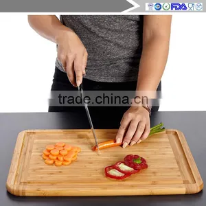 Bamboo Cutting Board and Serving Tray With Juice Groove - Extra Large 18 x 12 Inches - Made Using Premium Bamboo thumbnail-4
