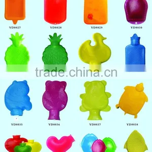 2017 New Design Mini Cartoon Natural Rubber Hot Water Bottle With Plush Cover thumbnail-2