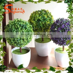 New Design Artificial Potted Topiary Table Decoration Artificial Topiary Mini Artificial Grass Topiary thumbnail-3