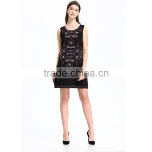Domin Fashion Guangzhou Factory Sleeveless Beading and Sequin Woman Dress thumbnail-3