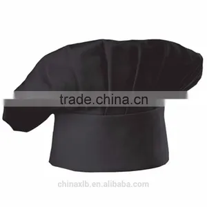 Chef Hat Adult Adjustable Elastic Baker Kitchen Cooking Chef Cap, Black thumbnail-1
