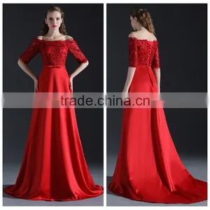 Sexy Red Mature Long Party Evening Dress Fashion Design thumbnail-1