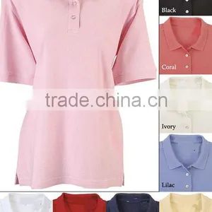 Multi-Color Lady's Plain Polo T-Shirt thumbnail-1
