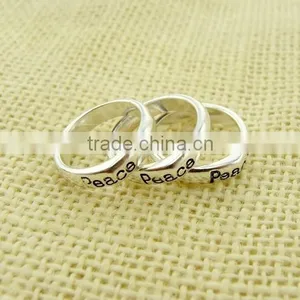 2015 Hot Sale Silver Color Alloy Letter Rings for Girls thumbnail-1