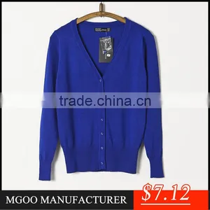 MGOO New Cheap Price Women Plain Cardigan Stock S-XL Women Sweaters Cotton Winter Clothes For Ladies thumbnail-4