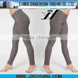Custom Women Middle Waist Slim Fit Plain Leggings for Wholesale thumbnail-1