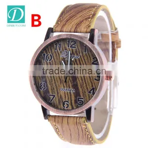 Newest Wooden Leather Watch Custom Logo Fashion Wrist Watch thumbnail-5