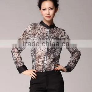 Latest Elegant Women Shirt/chiffon Casual Shirt Designs 2013 thumbnail-1