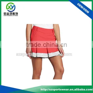 Polyester Woven Contrast Color Moisture Wicking Pleated Golf Skort thumbnail-1