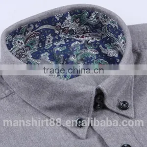Shirt New Fashion 100% Cotton Business Shirt for Men Button Down Long Sleeve thumbnail-2
