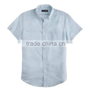 2015 SHORT-SLEEVE LINEN SHIRT Men Shirt Cotton Slim Fit Casual Shirts for Men thumbnail-4