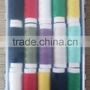 5pcs Plastic Tube of Colorful Polyester Thread Blister on Card thumbnail-5