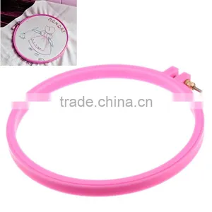 High Quality Embroidery Tools Fuchsia Plastic Punch Needle Hoop thumbnail-3