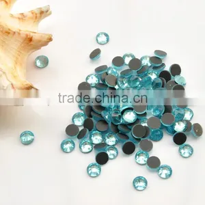 Crystal Shiny Hot Fix Rhinestones in Aquamarine thumbnail-1