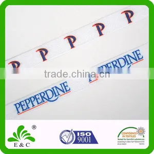 Heat Transfer Print Satin Fold Over Elastic With Custom Logo or Design thumbnail-2
