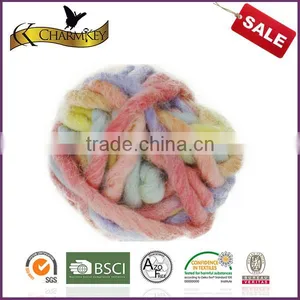 Charmkey Mixed Color Dyed Hand Knitting Yarn Thick Yarn 100% Wool Roving Yarn thumbnail-3