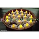 Flickering Red Colored PP Plastic Floating LED Candles for Pool Decoration thumbnail-1