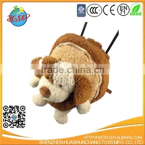 Soft Brown Dog Animal Trolley Bag Furry Plush Rolling Luggage Case for Children thumbnail-3