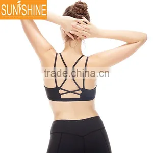 High Quality Yoga Wear Tops Fitness Gym Tops Nylon Breathable Yoga Bra for Women thumbnail-1