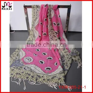 Latest New Design Flower and Polka Dot Print Fashion Scarf 2015 thumbnail-2