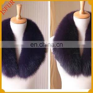 Factory Free Size Deyed Fox Fur Collar Fur Women Fur Trim thumbnail-1