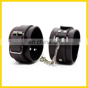 Faux Leather Wrist & Ankle Cuffs Restraints for Sex Bondage Toys thumbnail-1