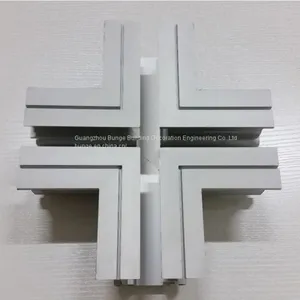 Black Anodized Powder Coating Office Partition Aluminum Extrusion Profiles thumbnail-1