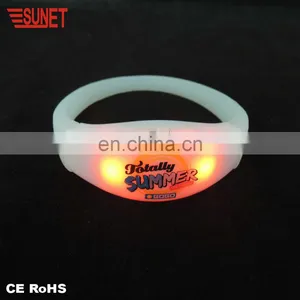 Hot New Products 2018 Plastic Soft Led Wristband Flashing Bracelets thumbnail-5