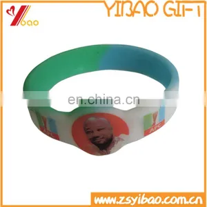 Cheapest Customized Printed Logo Silicone Wristband thumbnail-2
